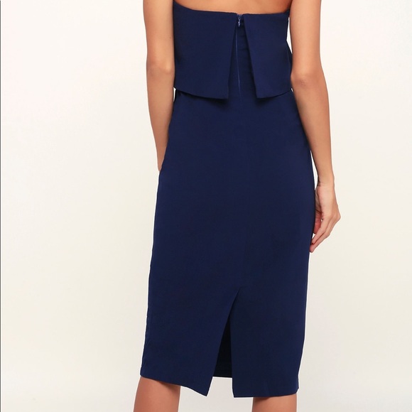 Lulus baby blue dress strapless - Picture 2 of 4